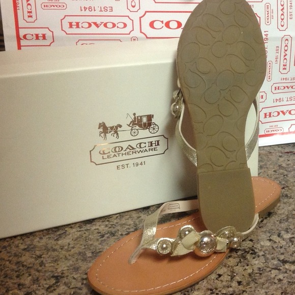 😍SOLD!!!!😍 Authentic Coach Sandals - Picture 2 of 2