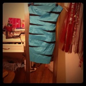 Bright blue, formal dress