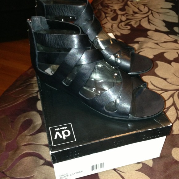 SOLD - Dolce Vita Marci Black Leather Gladiator