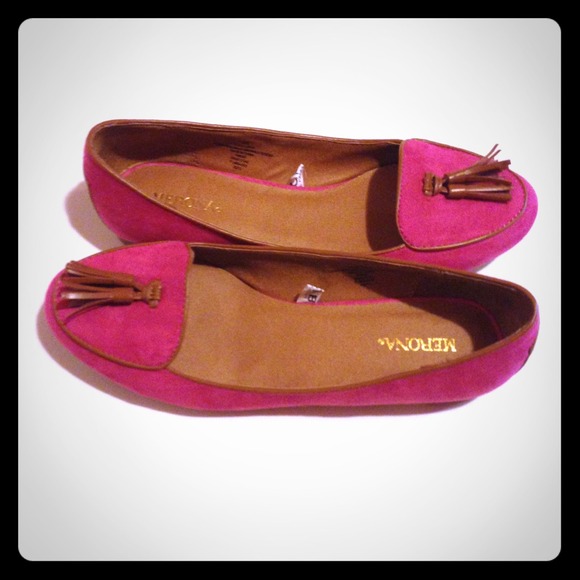 Shoes - Pink & Faux Leather Flats