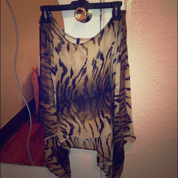 Very chic sheer top!