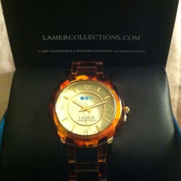 La Mer Collections TortoiseShell Indo Lucite Watch