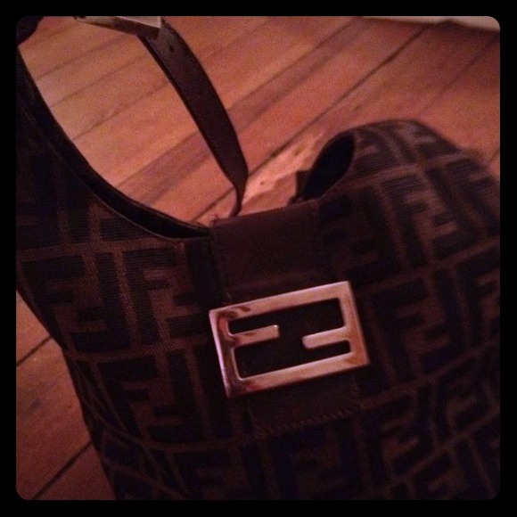 SALE! Fendi chocolate brown & black handbag