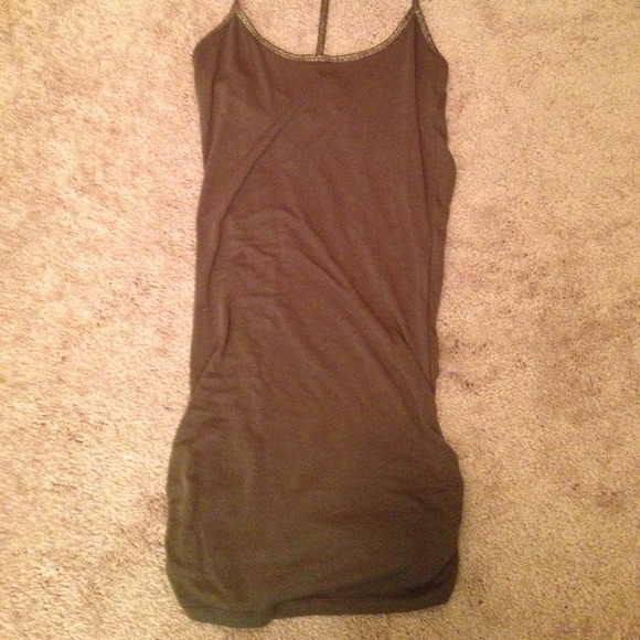 Olive green t strap tank