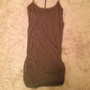 Olive green t strap tank