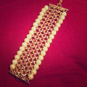 Pearl Chain Link Bracelet
