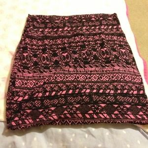 Black and pink Tribal skirt