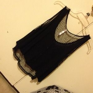 Black top see through net back