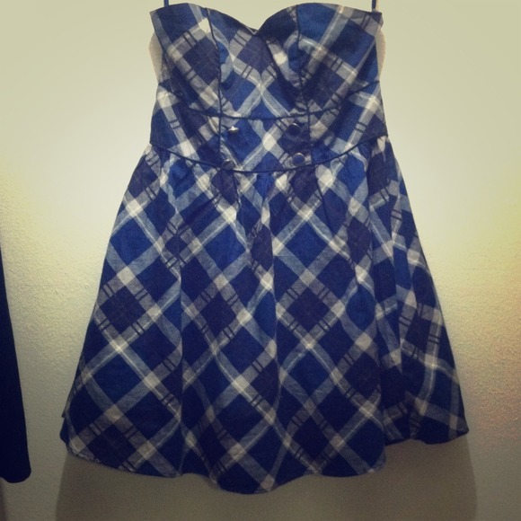 Navy blue dress.