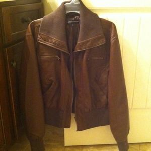 🚫ON HOLD🚫 Faux Leather, Brown Jacket