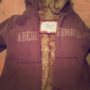 Sz large Abercrombie & fitch hoodie with fur