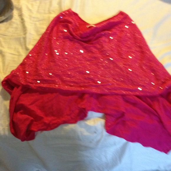 SOLD!!!!!   Pink sparkly poncho