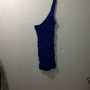 Blue Over the shoulder Dress