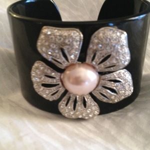 Black lucite cuff