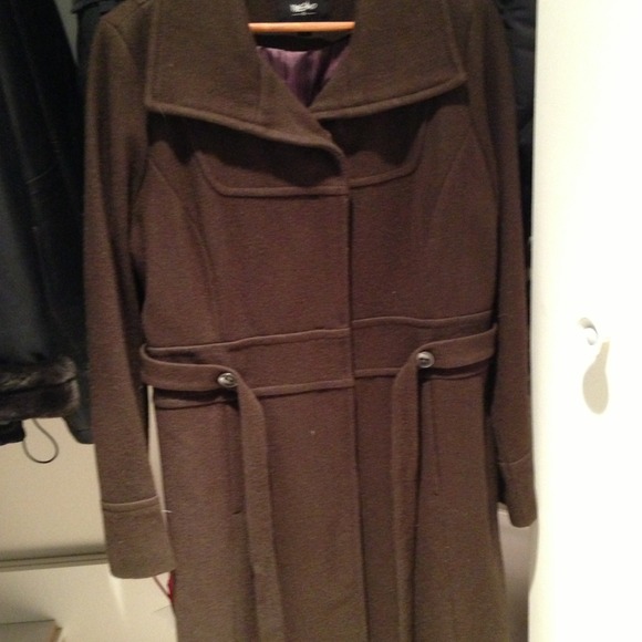 Mossimo dark brown wool/nylon coat