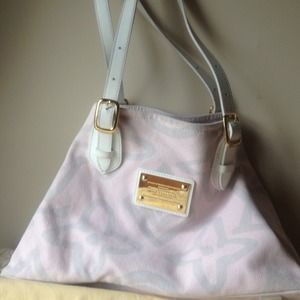 Authentic fabric pink LV summer bag
