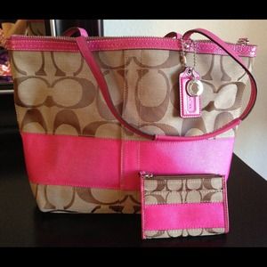 Reduced! Authentic COACH purse and coin purse. $75