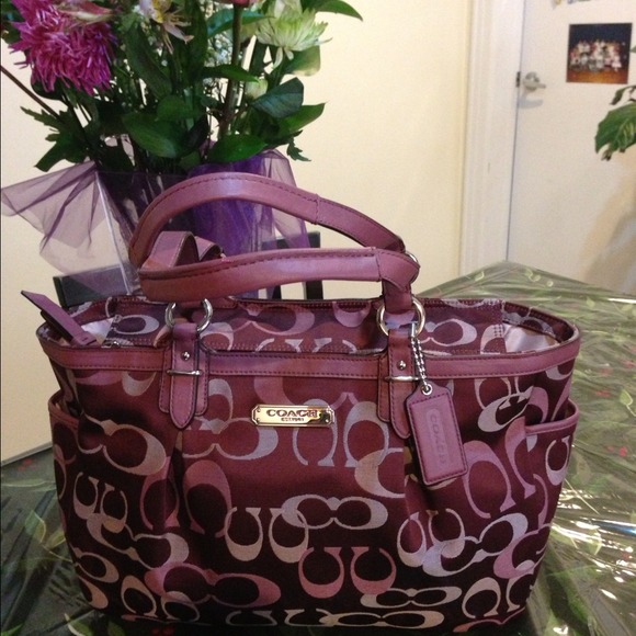 Coach Handbags - Pretty nice  purple coach tote.