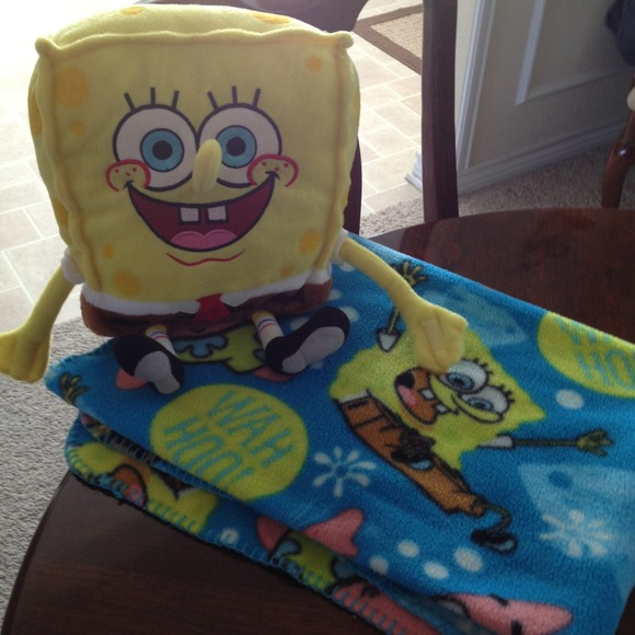 sponge bob Other - Sponge Bob blanket and stuffed sponge Bob