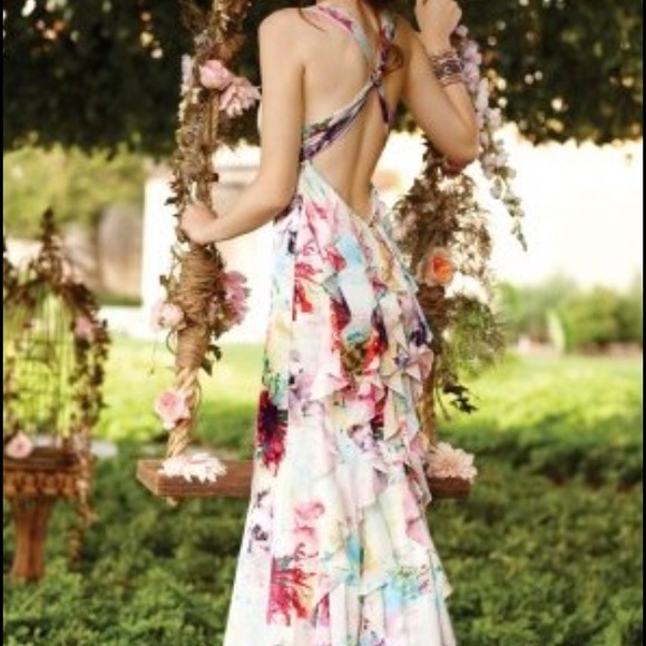 **REDUCED**Floral prom dress. Size 2