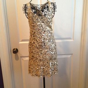 Sequin embellished gold dress!