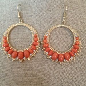 Coral stone hoops
