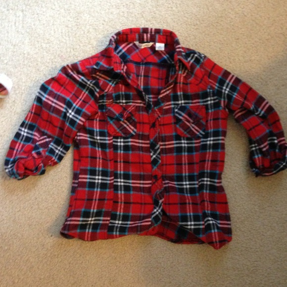 Red white and blue flannel size M - Picture 1 of 1