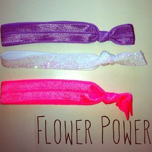 Colorful hairties! Flower Power pack