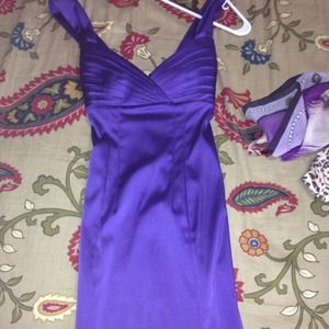 Purple silk dress