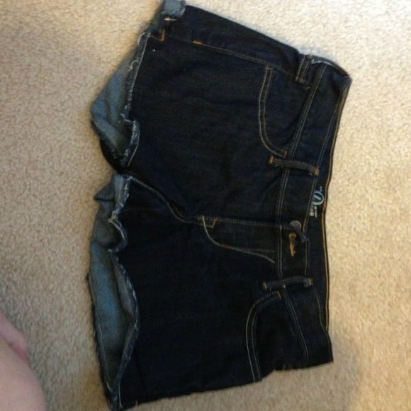 Dark denim cutoff shorts - Picture 1 of 1