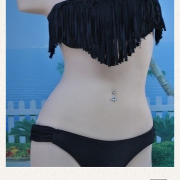 Black Fringe bikini - Picture 2 of 2