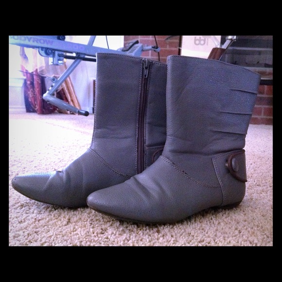 Gray boots