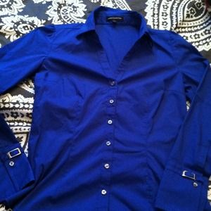 Blue Express Button Up
