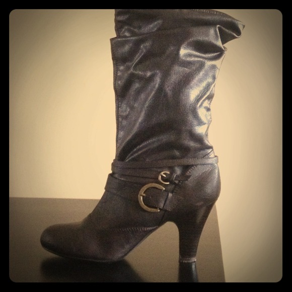 Dark Brown Heeled Boots