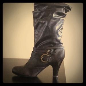 Dark Brown Heeled Boots