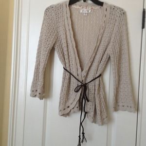 Cardigan Belted Sweater