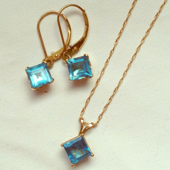 RESERVED for cynthia4664 Genuine blue topaz set