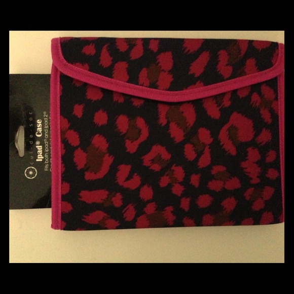 Pink Cheetah ipad Holder with credit card slots