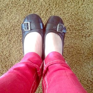 Brown Buckle Flats