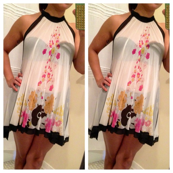 BUNDLE: sheer dress and purse
