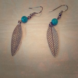 Indian blue gem earrings