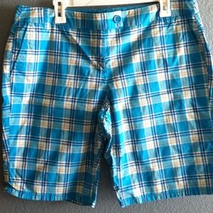 New York & Co. Plaid Shorts - Turquoise