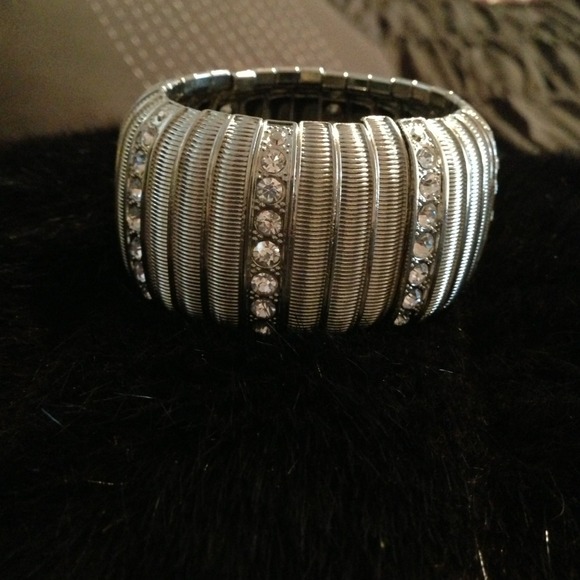 Chunky silver studded bracelet