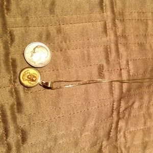 14K gold necklace and pendant