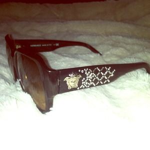 Versace Black plastic framed sunglasses