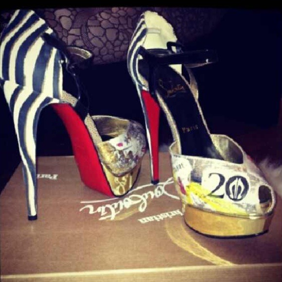 One of a kind Louboutins. Never been worn.
