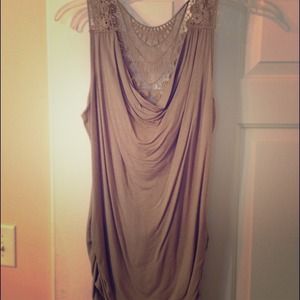 Brown dress tank