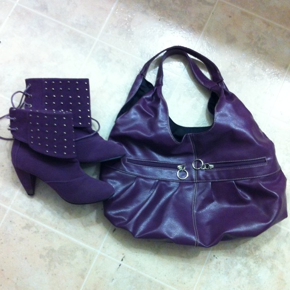 Purple booties