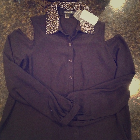 Brand New: Forever21 black sheer top