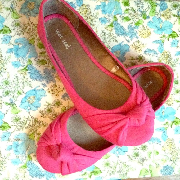 Pink ballet flats